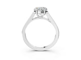 White gold Heart Cut Solitaire Cathedral Diamond Engagement Ring with Channel-Set Band and Four-Prong Setting_6
