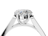 White gold Heart Cut Solitaire Cathedral Diamond Engagement Ring with Channel-Set Band and Four-Prong Setting_7