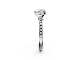 White gold Heart Cut Solitaire Diamond Engagement Ring with Pave Band and Four-Prong Setting_195