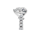 White gold Heart Cut Solitaire Diamond Engagement Ring with Pave Band and Four-Prong Setting_202