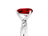 White gold Heart Cut Solitaire Diamond Engagement Ring with Twisted Pave Band and Four-Prong Setting_5