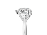 White gold Heart Cut Solitaire Diamond Ring with Six-Prong Setting and Classic Band_11