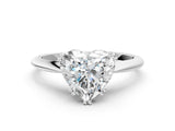 White gold Heart Cut Solitaire Diamond Ring with Six-Prong Setting and Classic Band_38