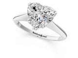 White gold Heart Cut Solitaire Diamond Ring with Six-Prong Setting and Classic Band_39