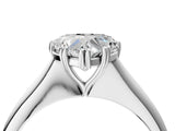 White gold Heart Cut Solitaire Diamond Ring with Six-Prong Setting and Classic Band_42