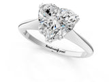 White gold Heart Cut Solitaire Diamond Ring with Six-Prong Setting and Classic Band_7