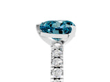 White gold Heart Cut Solitaire Diamond with Pavé Band and Four-Prong Setting_5