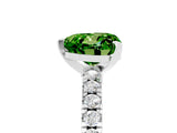 White gold Heart Cut Solitaire Diamond with Pavé Band and Four-Prong Setting_5