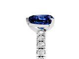 White gold Heart Cut Solitaire Diamond with Pavé Band and Four-Prong Setting_5