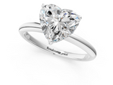 White gold Heart Cut Solitaire Engagement Ring with Four-Prong Setting and Classic Band_54