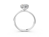 White gold Heart Cut Solitaire Engagement Ring with Four-Prong Setting and Classic Band_56