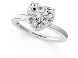 White gold Heart Cut Solitaire Engagement Ring with Four-Prong Setting on a Classic Band_58