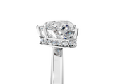 White gold Heart Cut Solitaire Engagement Ring with Four-Prong Setting on a Classic Band_62