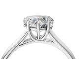 White gold Heart Cut Solitaire Engagement Ring with Tapered Band and Four-Prong Setting_7