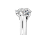 White gold Heart Cut Solitaire Engagement Ring with Tapered Band and Four-Prong Setting_8