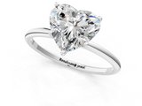 White gold Heart Cut Solitaire Engagement Ring with Thin Band and Four-Prong Setting_4