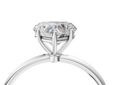 White gold Heart Cut Solitaire Engagement Ring with Thin Band and Four-Prong Setting_7