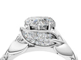 White gold Heart Cut Solitaire Leaf-Inspired Engagement Ring with Prong Setting_11