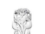 White gold Heart Cut Solitaire Leaf-Inspired Engagement Ring with Prong Setting_12