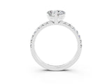 White gold Heart Cut Solitaire Pave Diamond Engagement Ring with Four-Prong Setting_15