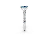 White gold Heart Cut Solitaire Pave Diamond Engagement Ring with Four-Prong Setting_26