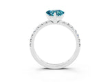 White gold Heart Cut Solitaire Pave Diamond Engagement Ring with Four-Prong Setting_27