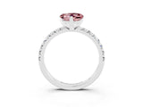 White gold Heart Cut Solitaire Pave Diamond Engagement Ring with Four-Prong Setting_27