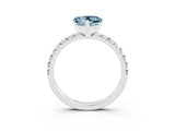 White gold Heart Cut Solitaire Pave Diamond Engagement Ring with Four-Prong Setting_27
