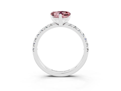 White gold Heart Cut Solitaire Pave Diamond Engagement Ring with Four-Prong Setting_27