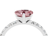 White gold Heart Cut Solitaire Pave Diamond Engagement Ring with Four-Prong Setting_28