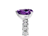White gold Heart Cut Solitaire Pave Diamond Engagement Ring with Four-Prong Setting_29