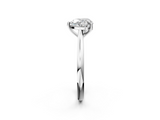 White gold Heart Cut Solitaire Ring with Cathedral Band and Four-Prong Setting_108