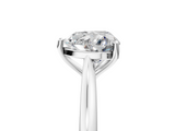 White gold Heart Cut Solitaire Ring with Cathedral Band and Four-Prong Setting_111