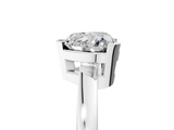 White gold Heart Cut Solitaire Ring with Four-Prong Setting and Classic Band_121