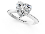White gold Heart Cut Solitaire Ring with Four-Prong Setting on a Classic Band_53