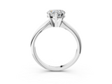 White gold Heart Cut Solitaire Ring with Four-Prong Setting on a Classic Band_55