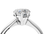 White gold Heart Cut Solitaire Ring with Four-Prong Setting on a Classic Band_62