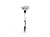 White gold Heart Cut Solitaire Ring with Thin Band and Four-Prong Setting_51