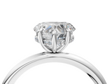 White gold Heart Cut Solitaire Ring with Thin Band and Four-Prong Setting_53