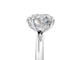 White gold Heart Cut Solitaire Ring with Thin Band and Four-Prong Setting_54