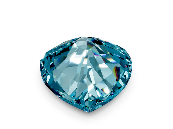 Platinum Heart Cut Solitaire Twisted Band with Prong Setting