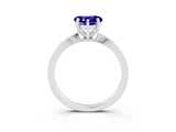 White gold Heart Cut Tanzanite Solitaire Engagement Ring with Classic Band and Four-Prong Setting_27