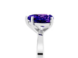 White gold Heart Cut Tanzanite Solitaire Engagement Ring with Classic Band and Four-Prong Setting_29