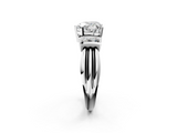 White gold Heart Cut Three-Stone Channel Set Ring with Bar Prongs_74