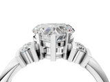 White gold Heart Cut Three-Stone Channel Set Ring with Bar Prongs_92