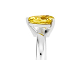 White gold Heart Cut Yellow Sapphire Solitaire Engagement Ring with Round Band and Four-Prong Setting_29
