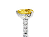 White gold Heart Cut Yellow Sapphire Solitaire Ring with Round  Pavé Band and Four-Prong Setting_53