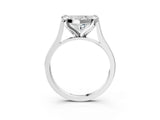 White gold Heart Diamond Cluster Halo Solitaire with Four-Prong Setting_79