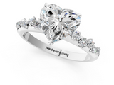 White gold Heart Diamond Cluster Prong-Set Solitaire Ring_61