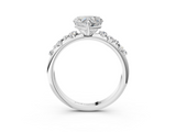 White gold Heart Diamond Cluster Prong-Set Solitaire Ring_63